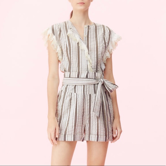 La Vie Rebecca Taylor Corded Striped Shorts - Picture 6 of 11